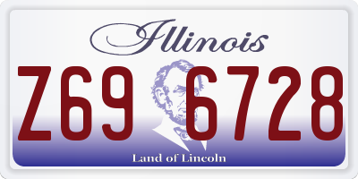 IL license plate Z696728