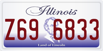 IL license plate Z696833