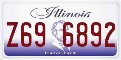 IL license plate Z696892