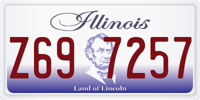 IL license plate Z697257