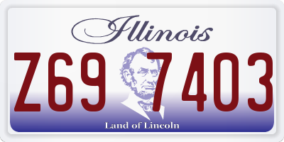 IL license plate Z697403