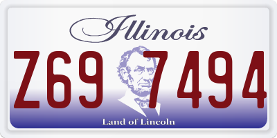 IL license plate Z697494
