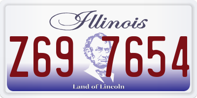 IL license plate Z697654