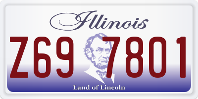 IL license plate Z697801