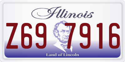 IL license plate Z697916