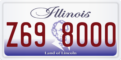 IL license plate Z698000