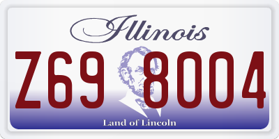 IL license plate Z698004