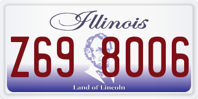 IL license plate Z698006