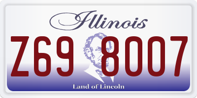 IL license plate Z698007