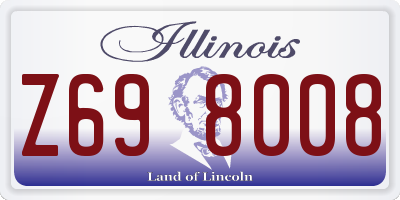 IL license plate Z698008