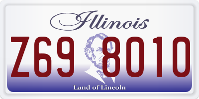 IL license plate Z698010