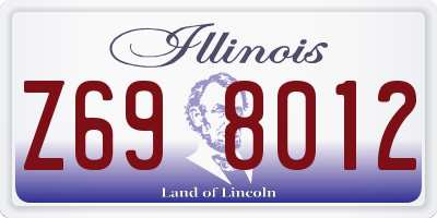 IL license plate Z698012
