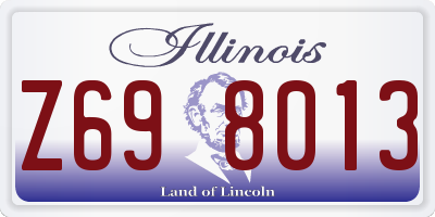 IL license plate Z698013