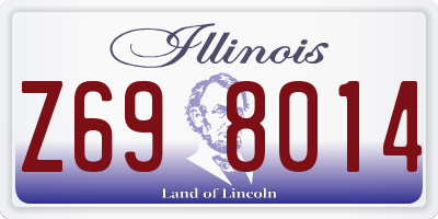 IL license plate Z698014