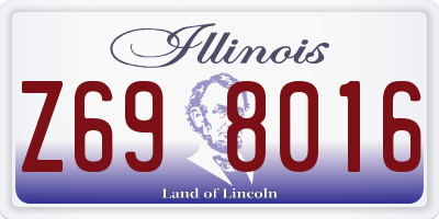 IL license plate Z698016
