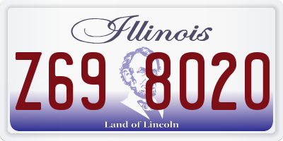 IL license plate Z698020