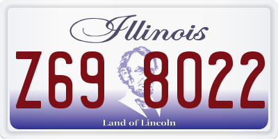 IL license plate Z698022