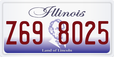 IL license plate Z698025