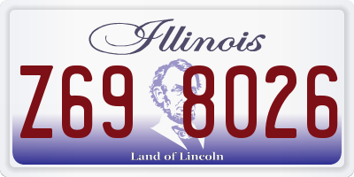 IL license plate Z698026