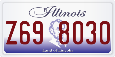 IL license plate Z698030
