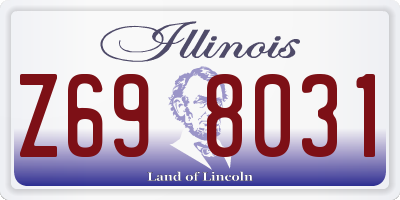 IL license plate Z698031
