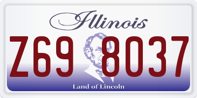 IL license plate Z698037