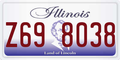 IL license plate Z698038