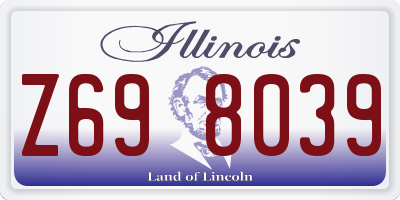 IL license plate Z698039