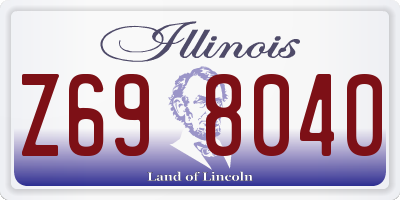 IL license plate Z698040