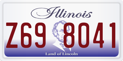 IL license plate Z698041