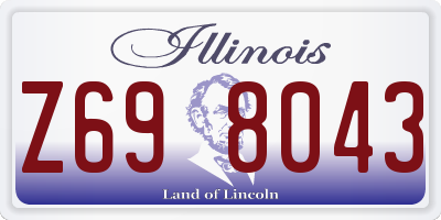 IL license plate Z698043