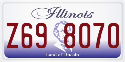 IL license plate Z698070