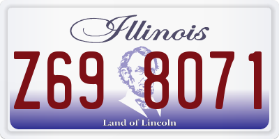 IL license plate Z698071