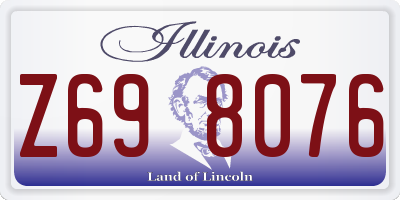 IL license plate Z698076