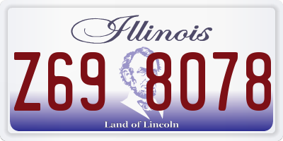 IL license plate Z698078
