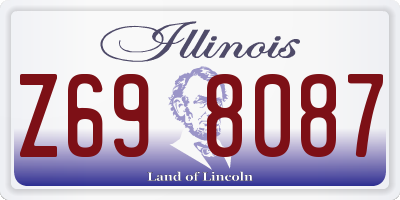 IL license plate Z698087
