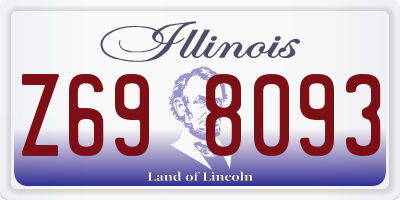 IL license plate Z698093