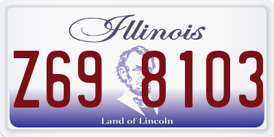 IL license plate Z698103