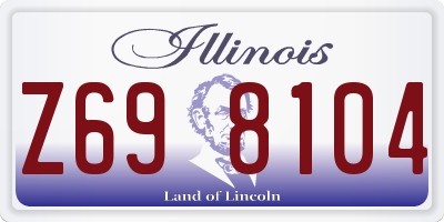 IL license plate Z698104