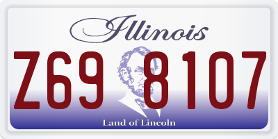 IL license plate Z698107