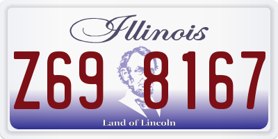 IL license plate Z698167