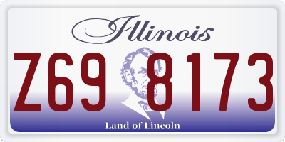 IL license plate Z698173