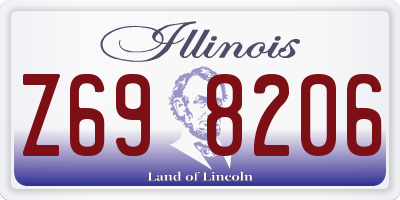 IL license plate Z698206
