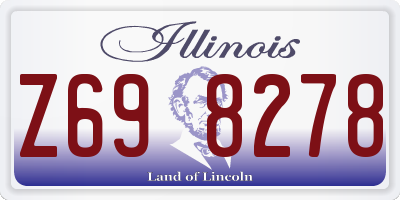 IL license plate Z698278