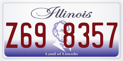 IL license plate Z698357