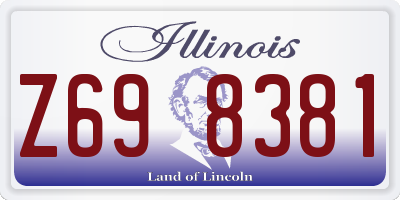 IL license plate Z698381