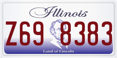 IL license plate Z698383