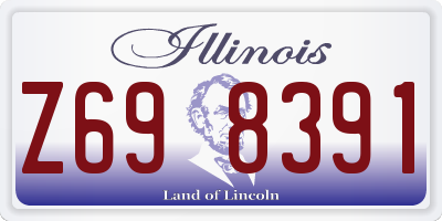 IL license plate Z698391