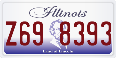 IL license plate Z698393
