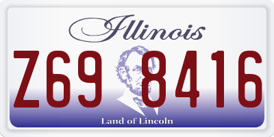 IL license plate Z698416